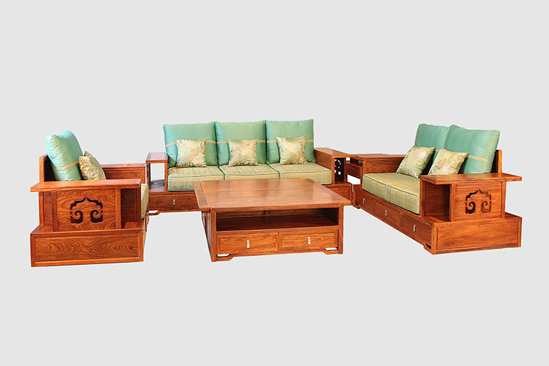 汉滨中式实木沙发简直太美了